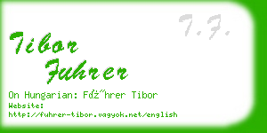 tibor fuhrer business card